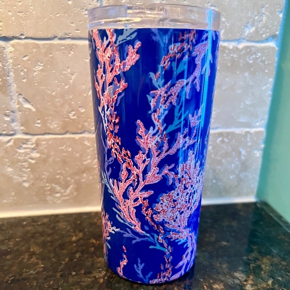 Lilly Pulitzer Other - NEW Lilly Pulitzer 17 oz Slim Insulated Tumbler Borealis Blue Swim on Over